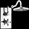 Designer Traditional Twin Shower Valve with Sunflower Head Large Image