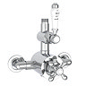 Traditional Twin Exposed Shower Package with Valve + Victorian Grand Rigid Riser Kit