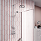 Traditional Twin Exposed Shower Package with Valve + Victorian Grand Rigid Riser Kit