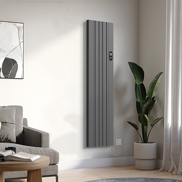 Designer Urban 1600 x 392mm Smart WiFi Aluminium Electric Radiator – 1000W Anthracite