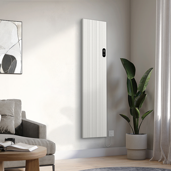 Designer Urban 1600 x 392mm Smart WiFi Aluminium Electric Radiator – 1000W White