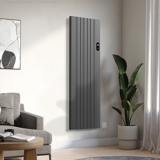 Designer Urban 1600 x 503mm Smart WiFi Aluminium Electric Radiator - 1500W Anthracite