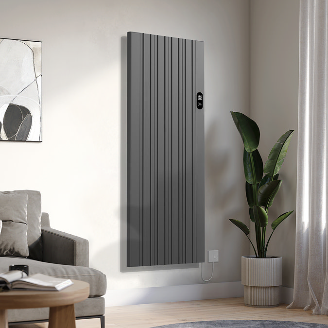 Designer Urban 1600 x 614mm Smart WiFi Aluminium Electric Radiator - 2000W Anthracite