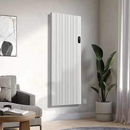 Designer Urban 1600 x 614mm Smart WiFi Aluminium Electric Radiator - 2000W White