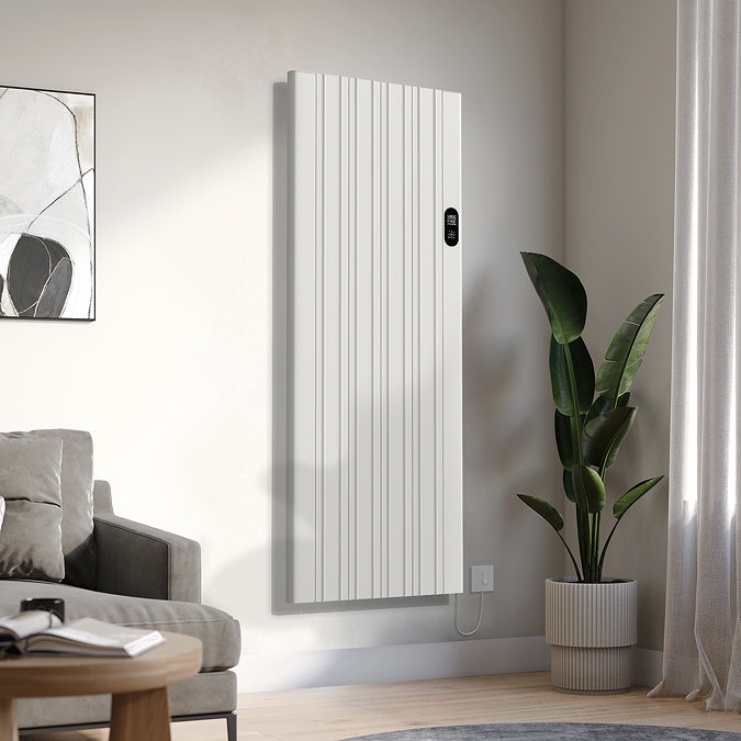 Designer Urban 1600 x 614mm Smart WiFi Aluminium Electric Radiator - 2000W White