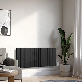 Designer Urban 500 x 1167mm Smart WiFi Aluminium Electric Radiator - 2000W Matt Black