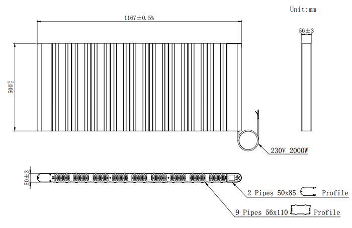 Designer Urban 500 x 1167mm Smart WiFi Aluminium Electric Radiator - 2000W White