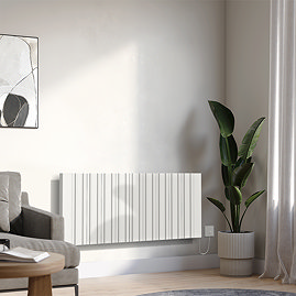 Designer Urban 500 x 1167mm Smart WiFi Aluminium Electric Radiator - 2000W White