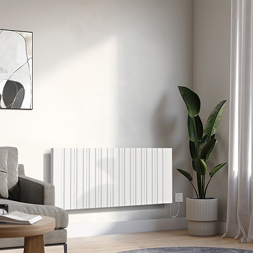Designer Urban 500 x 1167mm Smart WiFi Aluminium Electric Radiator - 2000W White