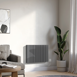 Designer Urban 500 x 724mm Smart WiFi Aluminium Electric Radiator - 1000W Anthracite