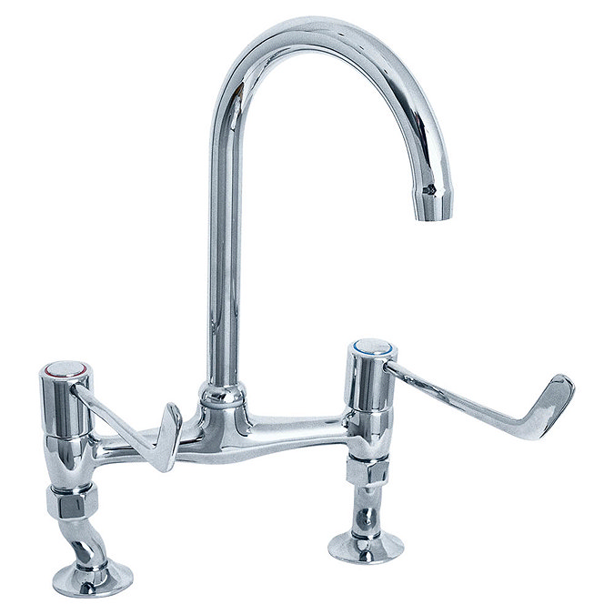 Deva - 6" Lever Bridge Sink Mixer with Adjustable centres - DLV305B Large Image