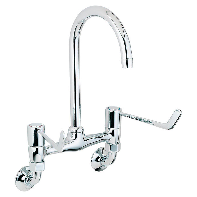 Deva 6" Wall Mounted Lever Bridge Sink Mixer - DLV305WM Large Image