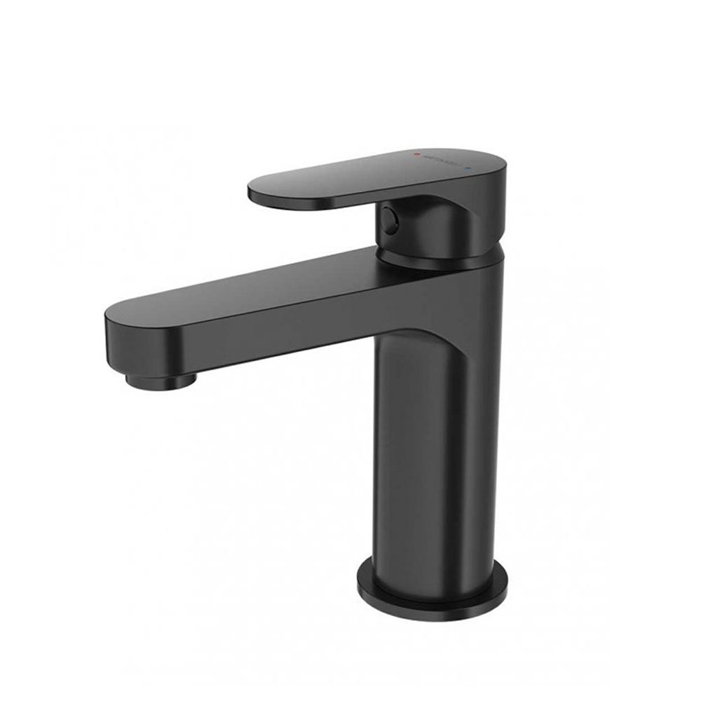 Deva Breeze Curved Matt Black Mono Basin Mixer Tap