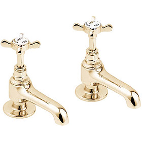 Deva Coronation Basin Taps - Gold Large Image