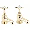 Deva Coronation Cloakroom Taps - Gold Large Image