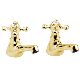 Deva Tudor Basin Taps - Gold - TUD01/501 Large Image