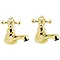 Deva Tudor Bath Taps - Gold - TUD02/501 Large Image