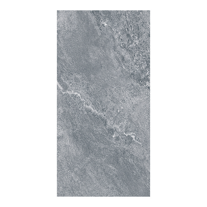 Deveso Outdoor Dark Grey Stone Effect Floor Tiles - 400 x 800mm