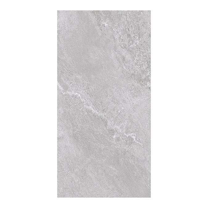 Deveso Outdoor Light Grey Stone Effect Floor Tiles - 400 x 800mm
