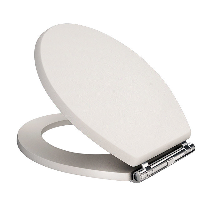 Devon Carlton Cashmere Quick Release Toilet Seat with Chrome Hinges Large Image