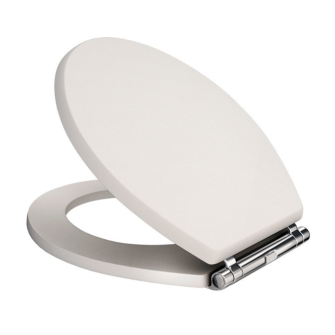 Devon Carlton Cashmere Quick Release Toilet Seat with Chrome Hinges Large Image