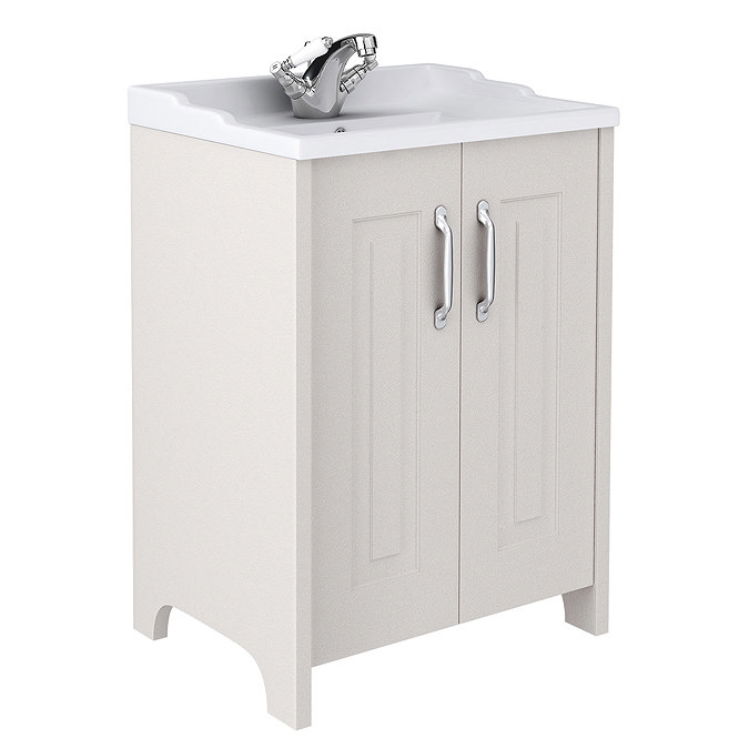 Devon Cashmere Traditional 2 Door Vanity Unit (600 x 460mm) Large Image