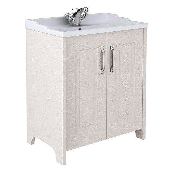 Devon Cashmere Traditional 2 Door Vanity Unit (800 x 460mm) Large Image