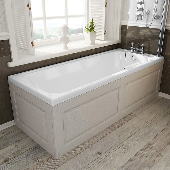 Devon Cashmere Single Ended Traditional Bath with Panels Large Image