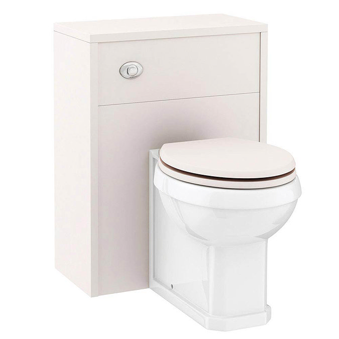 Devon Ivory 600mm Traditional Back To Wall WC Unit with Pan + Seat  Feature Large Image