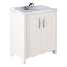 Devon Ivory Traditional 2 Door Vanity Unit (800 x 460mm) Large Image
