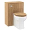 Devon Oak 600mm Traditional Back To Wall WC Unit Large Image