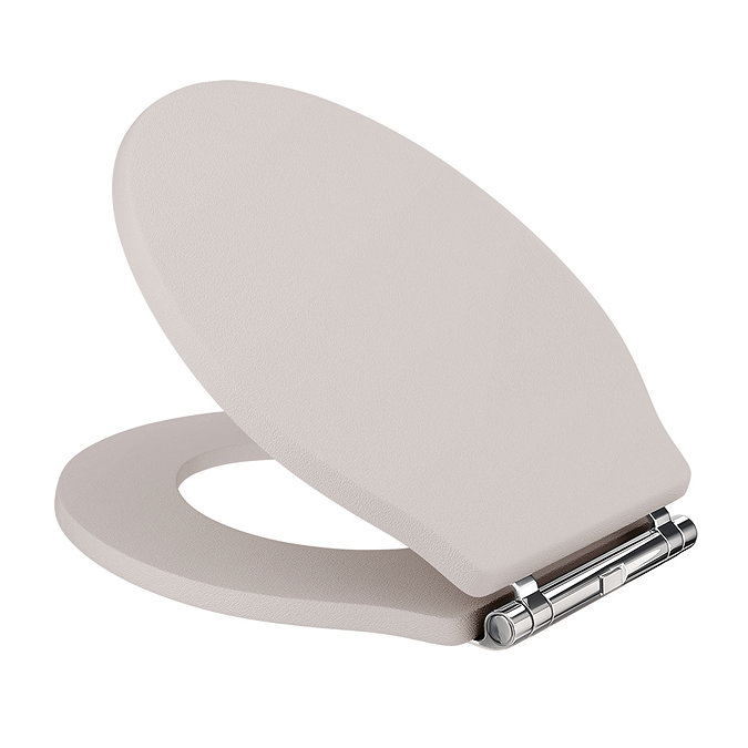 Devon Ryther Cashmere Quick Release Toilet Seat with Chrome Hinges Large Image