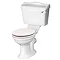 Devon Ryther Close Coupled Toilet with Ivory Soft Close Seat Large Image