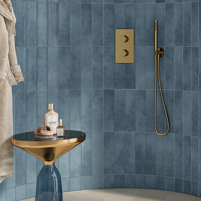 Dewsbury Rustic Matt Blue Wall Tiles 75 x 300mm