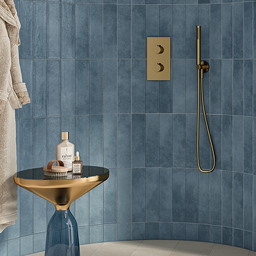 Dewsbury Rustic Matt Blue Wall Tiles 75 x 300mm