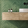 Dewsbury Rustic Matt Green Wall Tiles 75 x 300mm