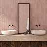 Dewsbury Rustic Matt Pink Wall Tiles 75 x 300mm