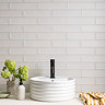 Dewsbury Rustic Matt White Wall Tiles 75 x 300mm