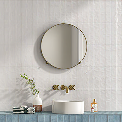 Dewsbury Rustic Matt White Wall Tiles 75 x 300mm