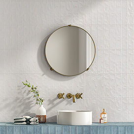 Dewsbury Rustic Matt White Wall Tiles 75 x 300mm