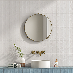 Dewsbury Rustic Matt White Wall Tiles 75 x 300mm