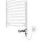 Diamond 400 x 800mm Curved Heated Towel Rail (Inc. Valves + Electric Heating Kit)  Profile Large Ima