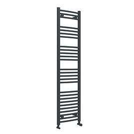 Diamond Curved Heated Towel Rail - W400 x H1600mm - Anthracite