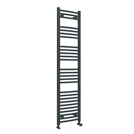 Diamond Curved Heated Towel Rail - W400 x H1600mm - Anthracite