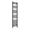 Diamond Curved Heated Towel Rail - W400 x H1600mm - Anthracite