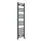 Diamond Curved Heated Towel Rail - W400 x H1600mm - Anthracite
