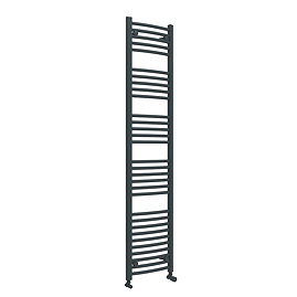 Diamond Curved Heated Towel Rail - W400 x H1800mm - Anthracite