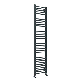 Diamond Curved Heated Towel Rail - W400 x H1800mm - Anthracite