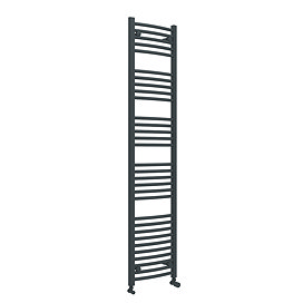 Diamond Curved Heated Towel Rail - W400 x H1800mm - Anthracite