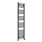 Diamond Curved Heated Towel Rail - W400 x H1800mm - Anthracite